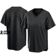 Dominic Fletcher Men's Chicago White Sox Black Replica Pitch Fashion Jersey