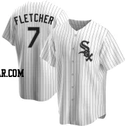 Dominic Fletcher Men's Chicago White Sox White Replica Home Jersey