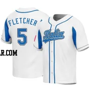 Dominic Fletcher Men's Italy Baseball White Replica 2023 World Baseball Classic Jersey