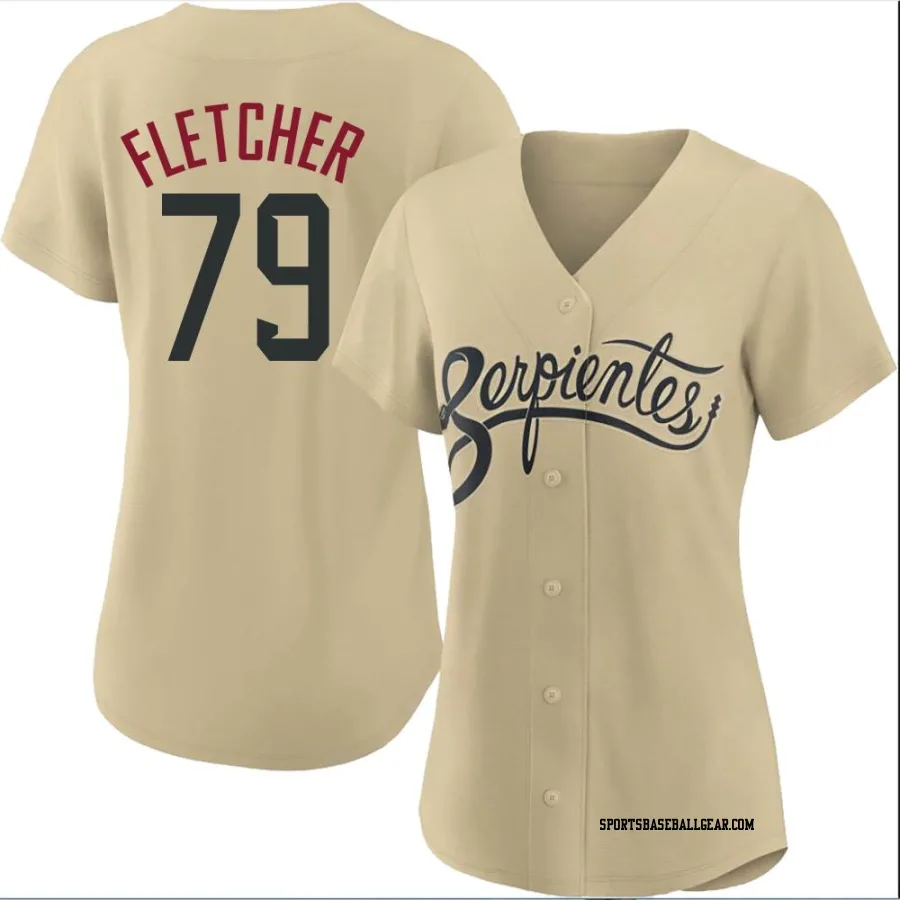 Dominic Fletcher Women's Arizona Diamondbacks Gold Authentic 2021 City Connect Cool Base Jersey