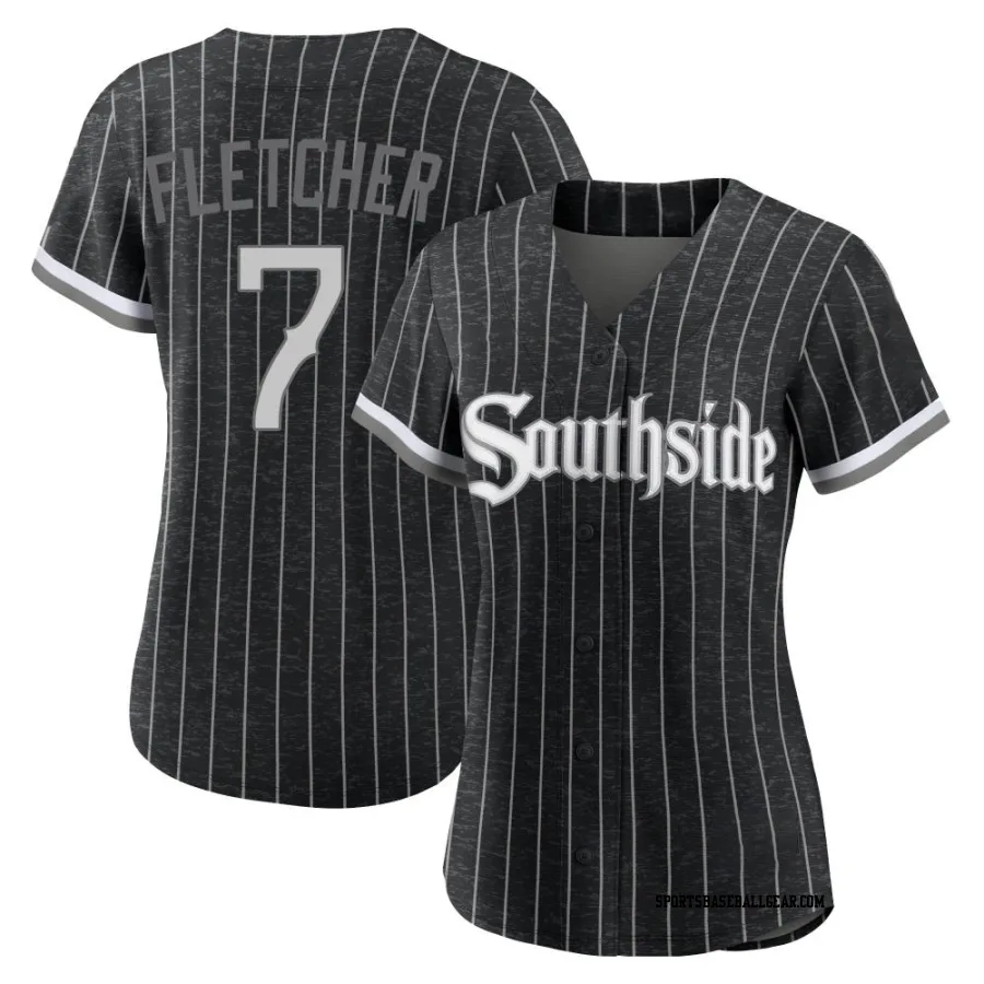 Dominic Fletcher Women's Chicago White Sox Black Authentic 2021 City Connect Jersey