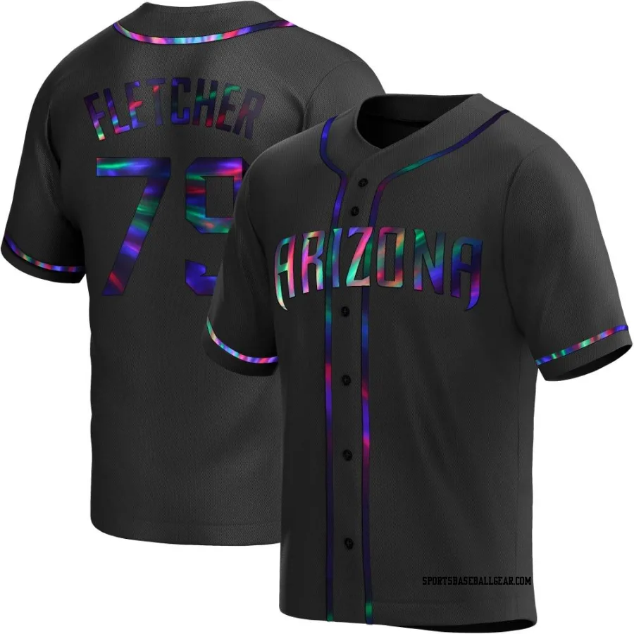 Dominic Fletcher Youth Arizona Diamondbacks Black Holographic Replica Alternate Jersey