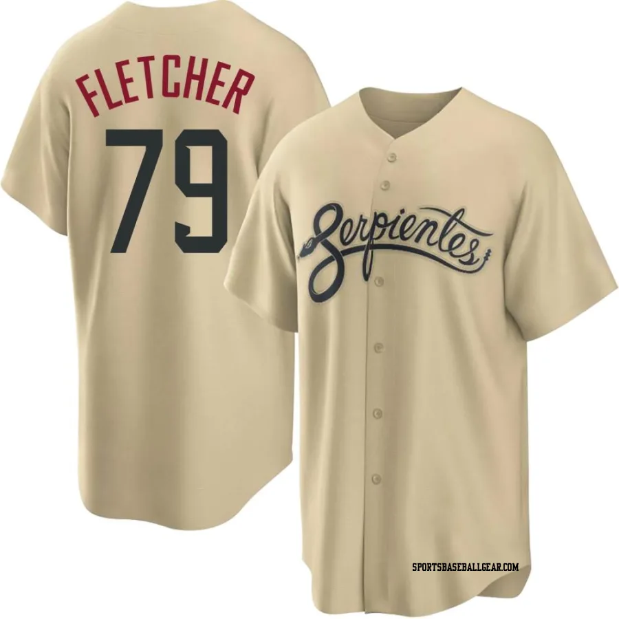 Dominic Fletcher Youth Arizona Diamondbacks Gold Replica 2021 City Connect Cool Base Jersey