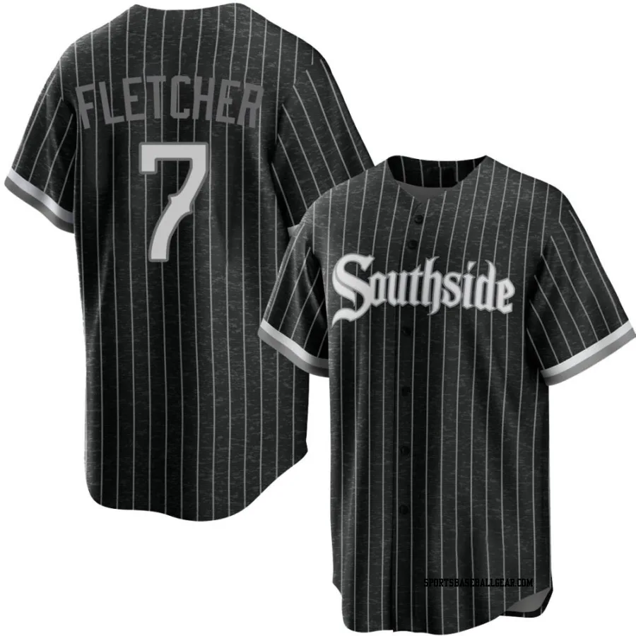 Dominic Fletcher Youth Chicago White Sox Black Replica 2021 City Connect Jersey