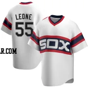 Dominic Leone Men's Chicago White Sox White Replica Cooperstown Collection Jersey