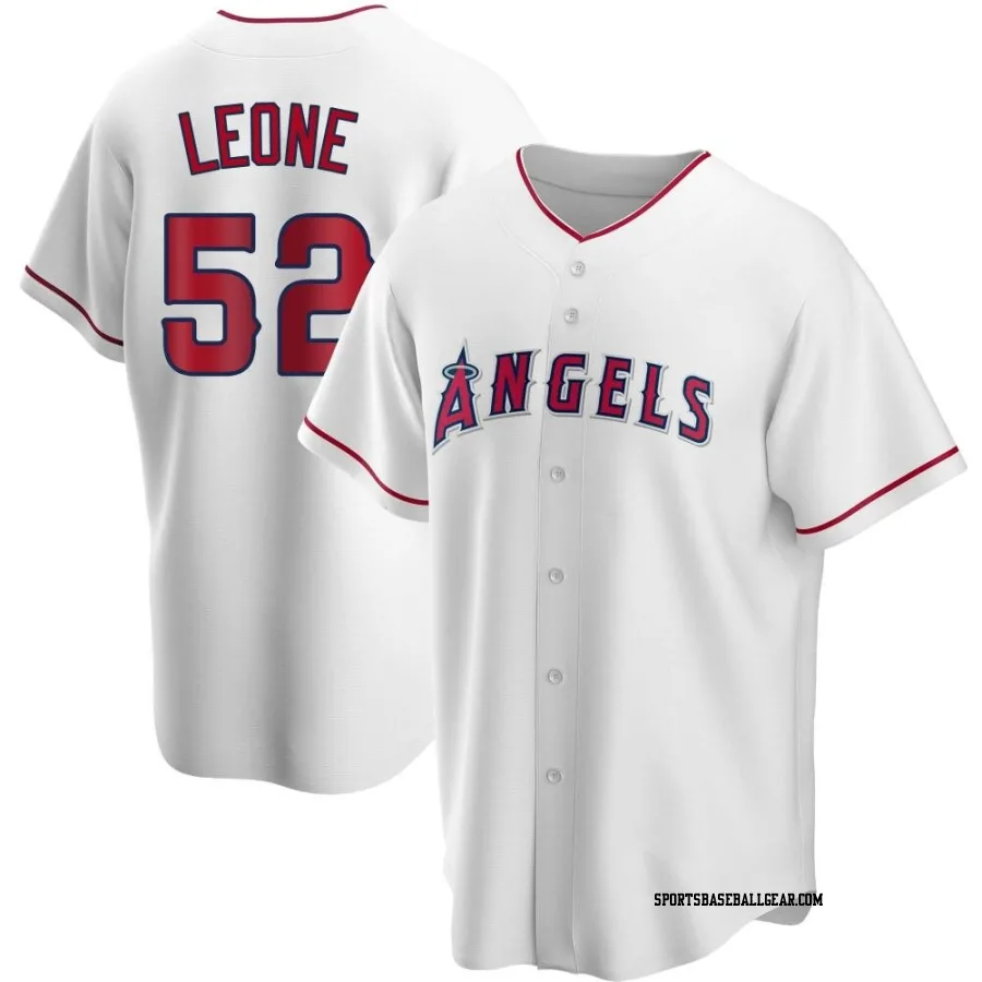 Dominic Leone Men's Los Angeles Angels White Replica Home Jersey