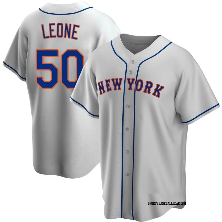 Dominic Leone Men's New York Mets Gray Replica Road Jersey