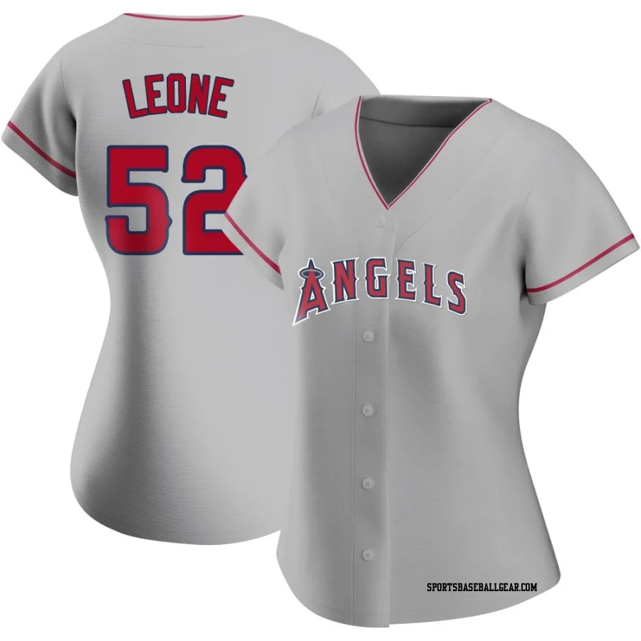 Dominic Leone Women's Los Angeles Angels Authentic Silver Road Jersey