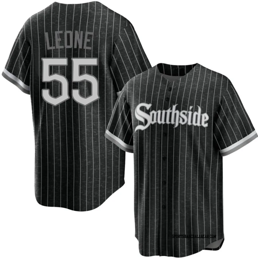 Dominic Leone Youth Chicago White Sox Black Replica 2021 City Connect Jersey