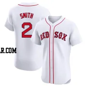 Dominic Smith Men's Boston Red Sox White Elite Home Patch Jersey