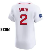 Dominic Smith Men's Boston Red Sox White Elite Home Patch Jersey