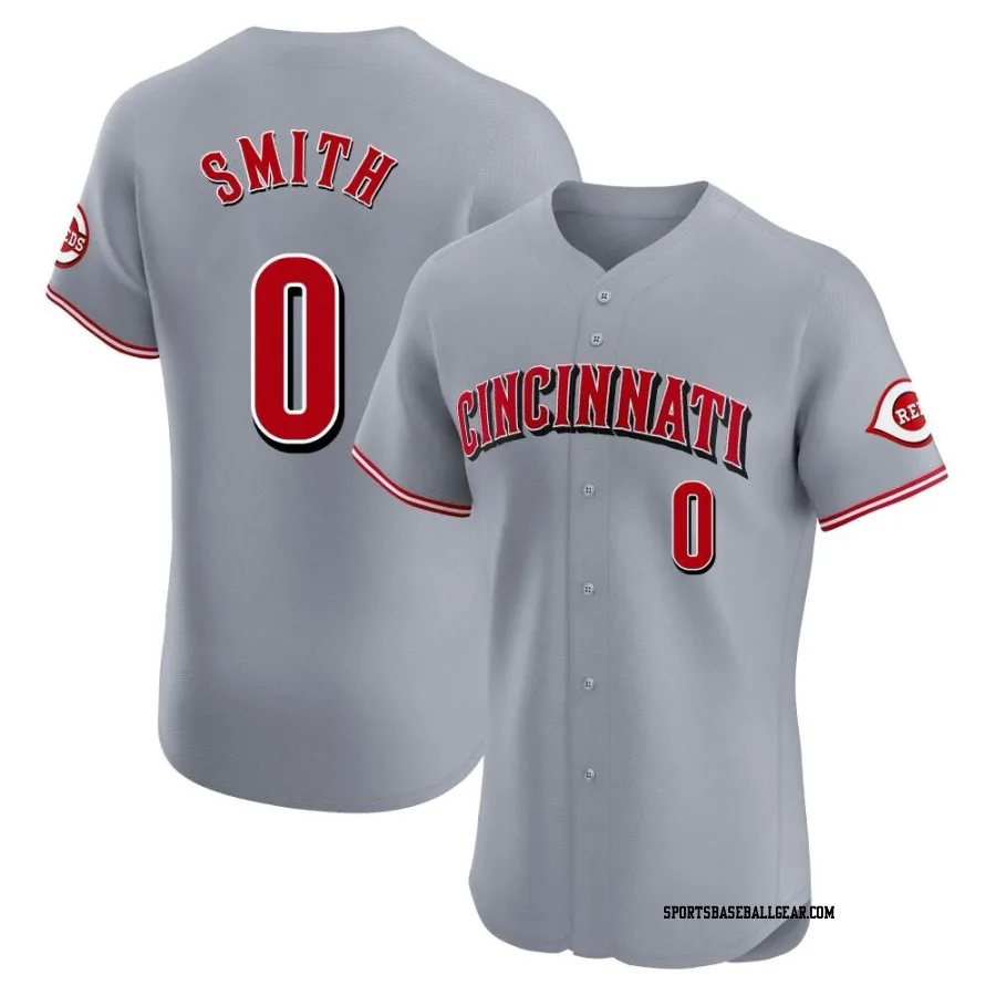 Dominic Smith Men's Cincinnati Reds Gray Elite Road Jersey