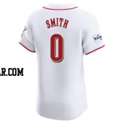 Dominic Smith Men's Cincinnati Reds White Elite Home Patch Jersey