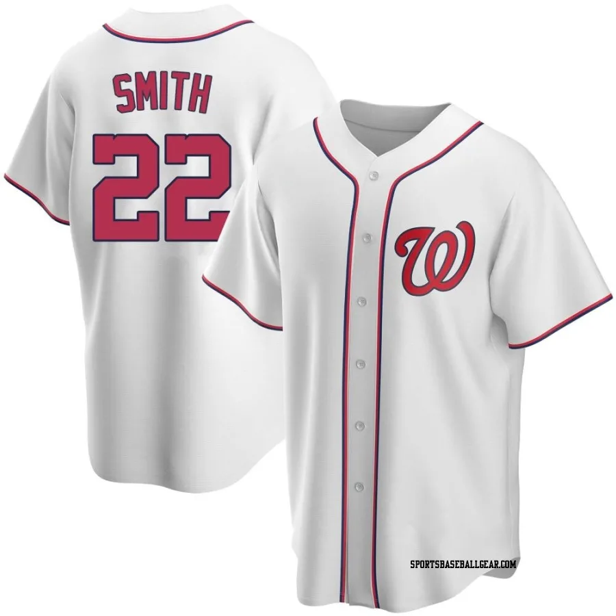 Dominic Smith Men's Washington Nationals White Replica Home Jersey