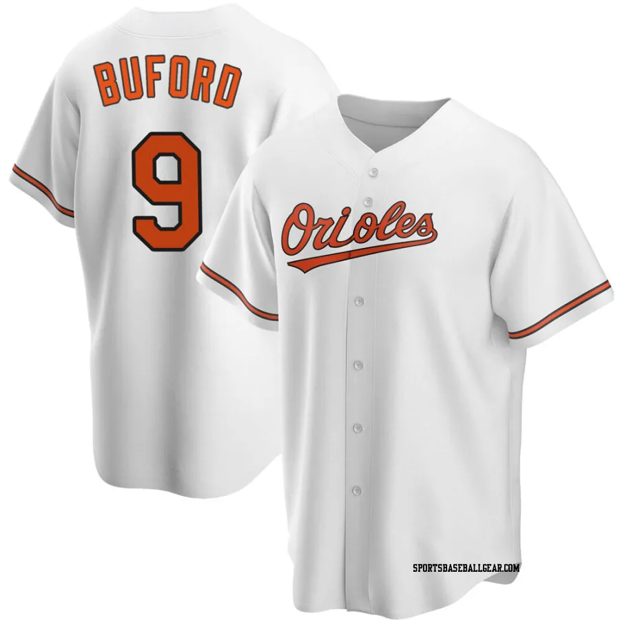 Don Buford Men's Baltimore Orioles White Replica Home Jersey