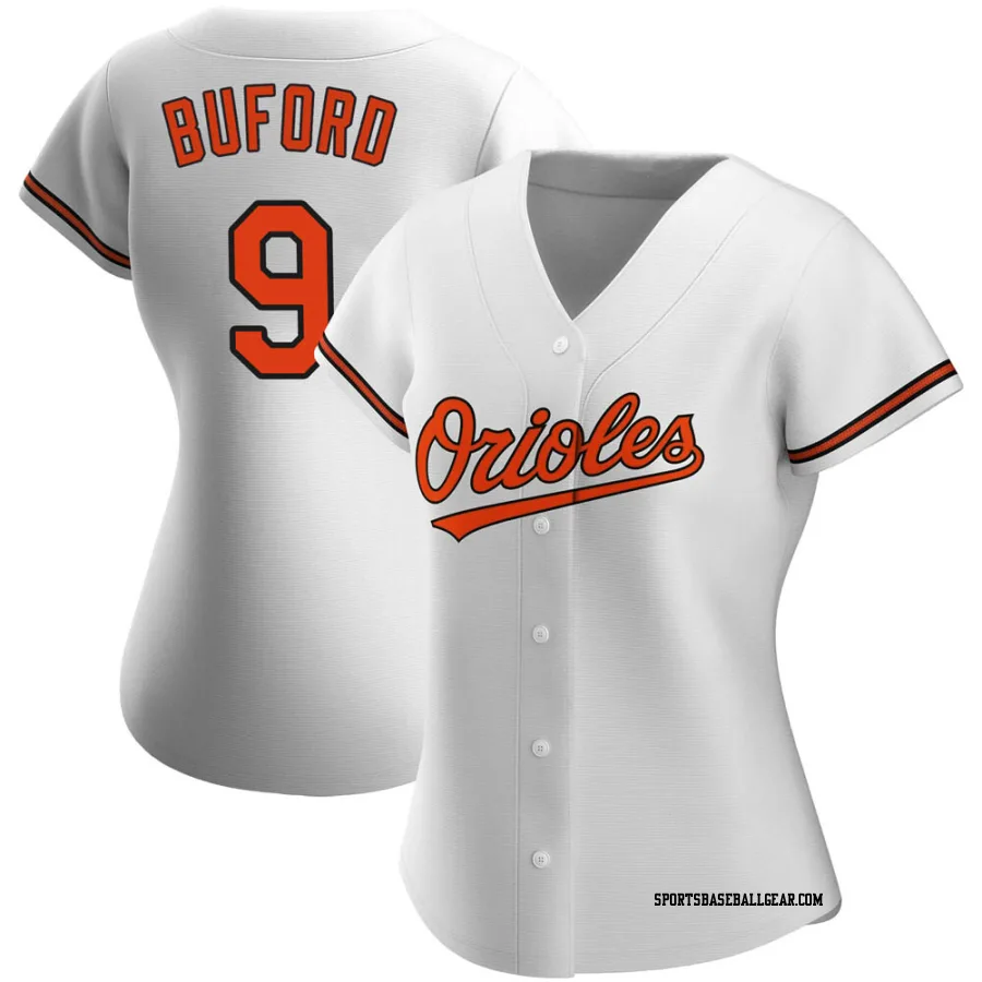 Don Buford Women's Baltimore Orioles White Authentic Home Jersey