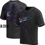 Don Drysdale Men's Los Angeles Dodgers Black Holographic Replica Alternate Jersey