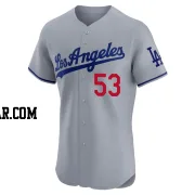 Don Drysdale Men's Los Angeles Dodgers Gray Elite Road Jersey