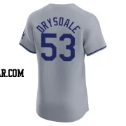 Don Drysdale Men's Los Angeles Dodgers Gray Elite Road Jersey