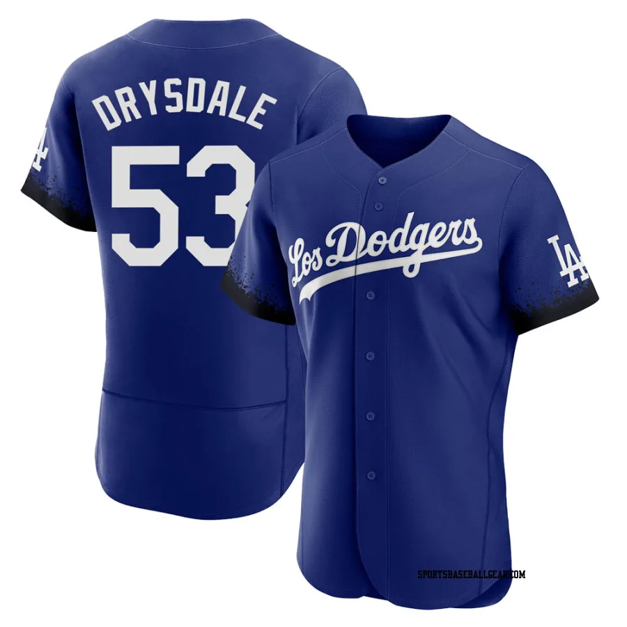 Don Drysdale Men's Los Angeles Dodgers Royal Authentic 2021 City Connect Jersey