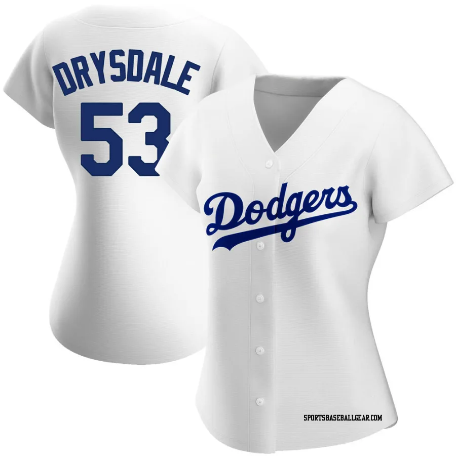 Don Drysdale Women's Los Angeles Dodgers White Authentic Home Jersey