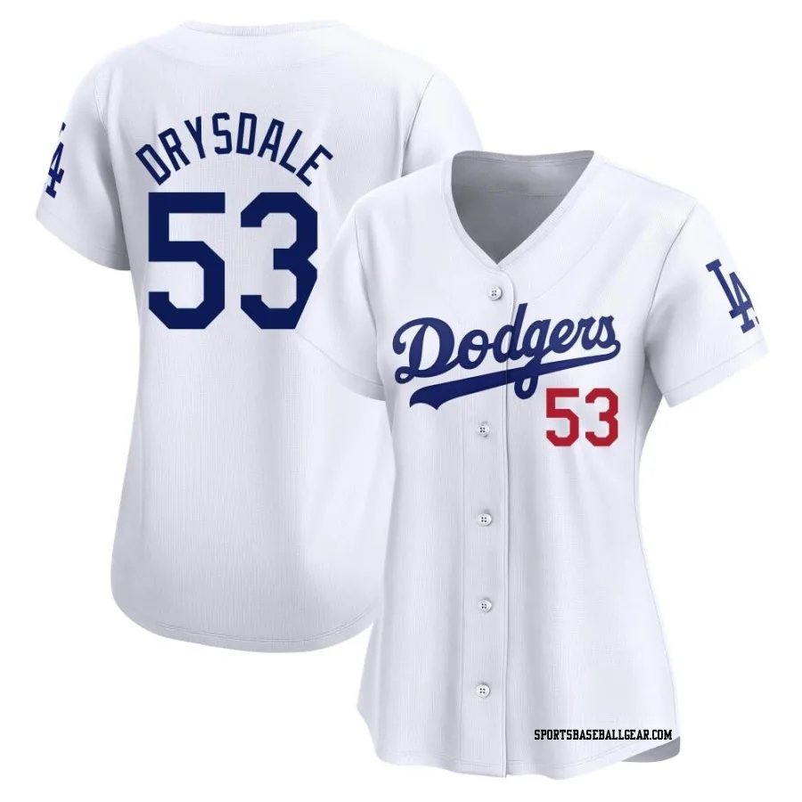 Don Drysdale Women's Los Angeles Dodgers White Limited Home Jersey