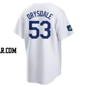 Don Drysdale Youth Los Angeles Dodgers White Replica 2024 World Tour Seoul Series Home Jersey