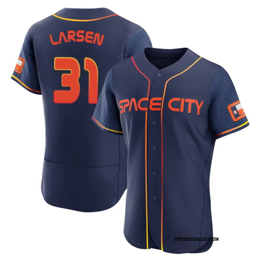 Don Larsen Men's Houston Astros Navy Authentic 2022 City Connect Jersey