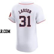 Don Larsen Men's Houston Astros White Elite Home Jersey