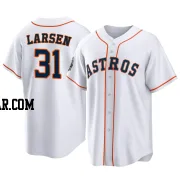 Don Larsen Men's Houston Astros White Replica 2022 World Series Home Jersey