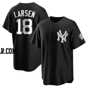 Don Larsen Men's New York Yankees Black/White Replica Jersey