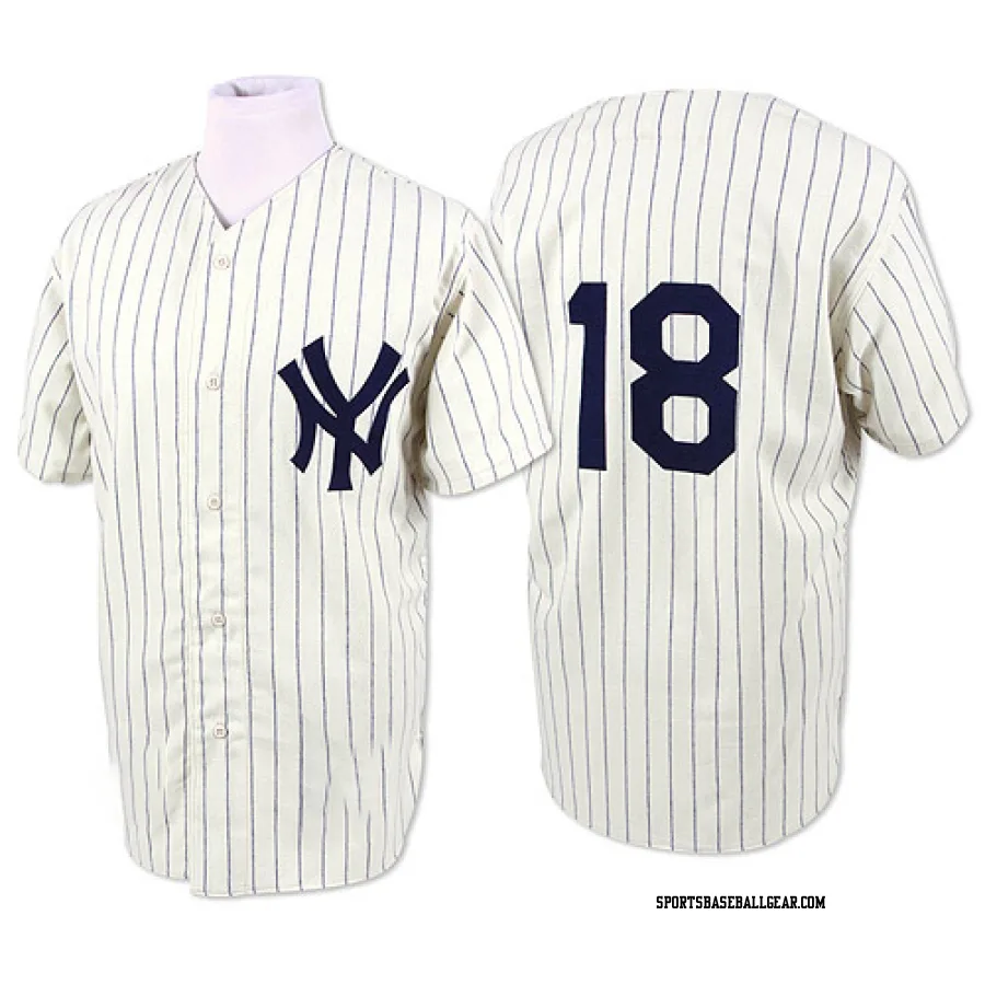 Don Larsen Men's New York Yankees White Authentic Throwback Jersey