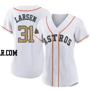 Don Larsen Women's Houston Astros Gold Authentic White 2023 Collection Jersey