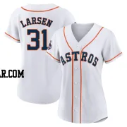 Don Larsen Women's Houston Astros White Authentic 2022 World Series Champions Home Jersey