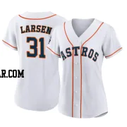 Don Larsen Women's Houston Astros White Authentic 2022 World Series Home Jersey