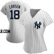 Don Larsen Women's New York Yankees White Replica Home Name Jersey