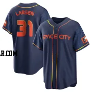 Don Larsen Youth Houston Astros Navy Replica 2022 City Connect Jersey