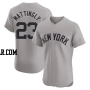 Don Mattingly Men's New York Yankees Gray Elite Road Jersey