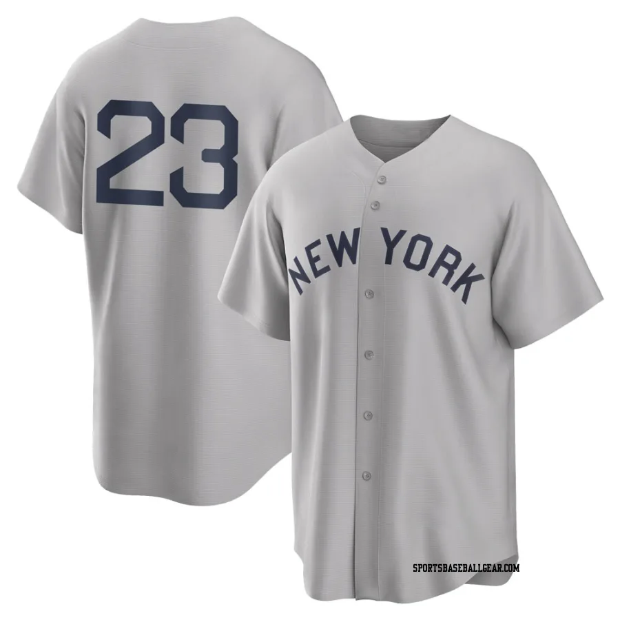 Don Mattingly Youth New York Yankees Gray Replica 2021 Field of Dreams Jersey