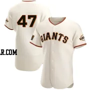 Don Mcmahon Men's San Francisco Giants Cream Authentic Home Jersey