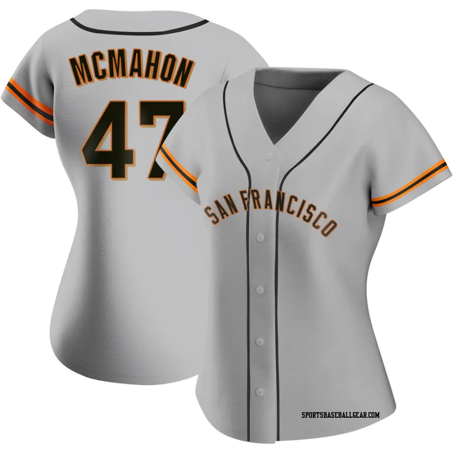 Don Mcmahon Women's San Francisco Giants Gray Replica Road Jersey