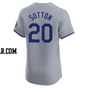 Don Sutton Men's Los Angeles Dodgers Gray Elite Road Jersey