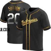 Don Sutton Youth Los Angeles Dodgers Black Golden Replica Alternate Jersey