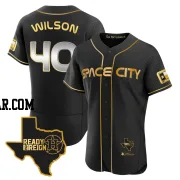 Don Wilson Men's Houston Astros Black/Gold Authentic 2023 Space City Ready 2 Reign Flex Base Jersey