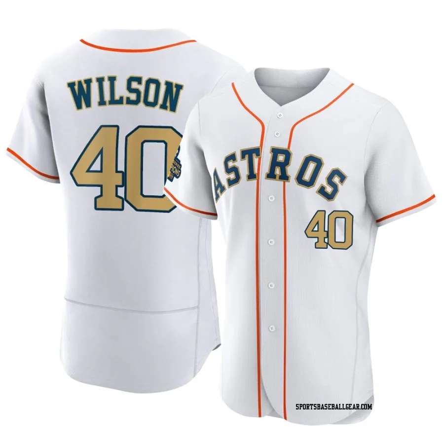 Don Wilson Men's Houston Astros Gold Authentic White 2023 Collection Jersey