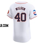 Don Wilson Men's Houston Astros White Elite Home Patch Jersey