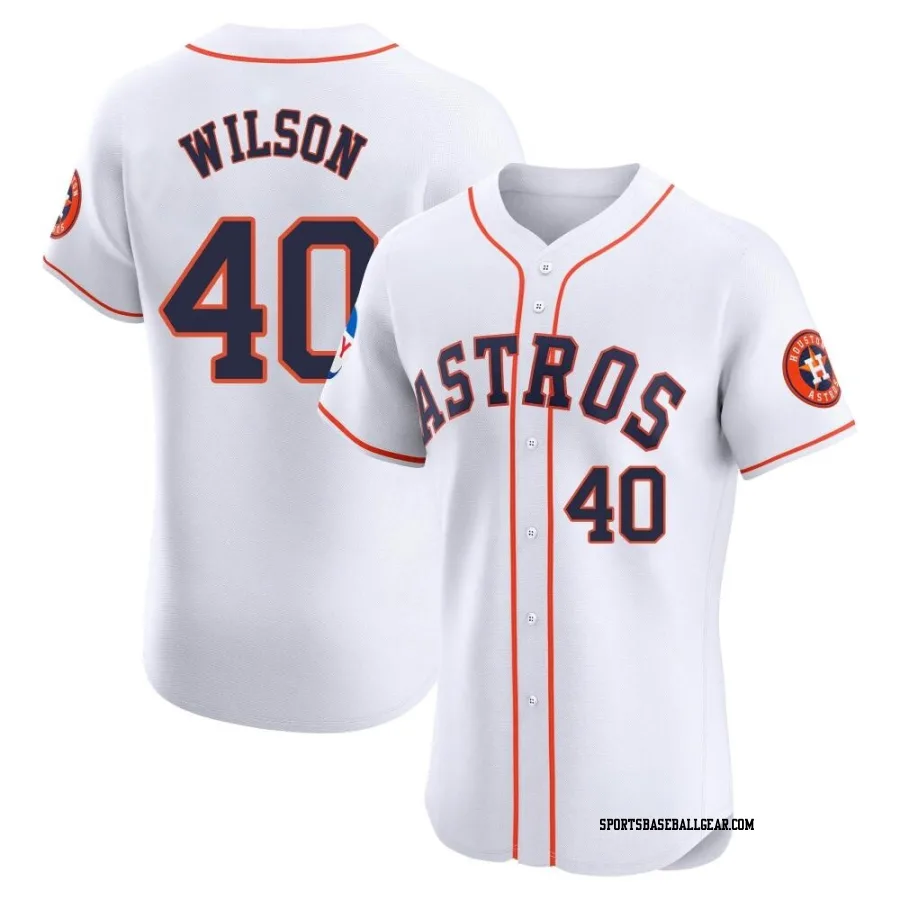 Don Wilson Men's Houston Astros White Elite Home Patch Jersey