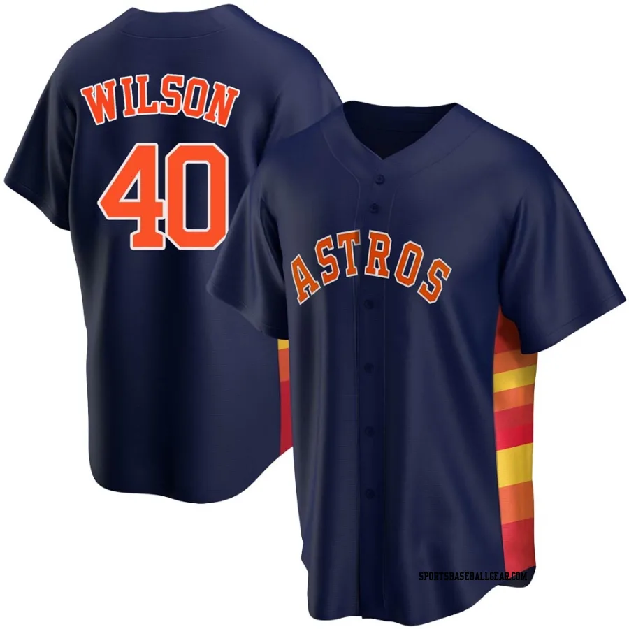 Don Wilson Youth Houston Astros Navy Replica Alternate Jersey