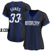 Donny Sands Women's Detroit Tigers Blue Limited 2024 City Connect Jersey