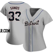 Donny Sands Women's Detroit Tigers Gray Replica Road Jersey